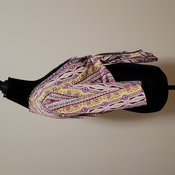 ULTRA FLIRT Front Tie Crop Shirt 3/4 Sleeve - L - Picture 2 of 4